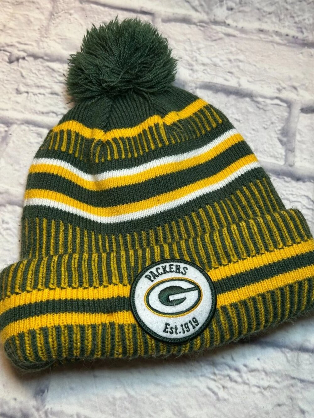 New Era Beanie Hat Unisex Green Bay Packers NFL 100th Anniversary Fleece Lined